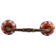 Orange Flower Ceramic Floral Bridge Handle